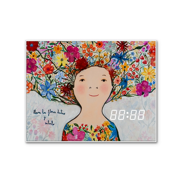 [10% 쿠폰] LED벽시계 Full of flowers/에바알머슨