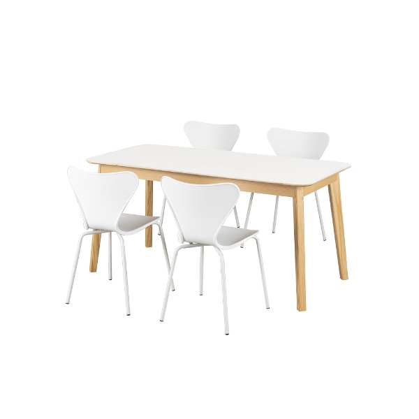 [by CASAMIA] 일상고백 리에토 HPM 식탁세트 4인 와이드 B형 (의자4)