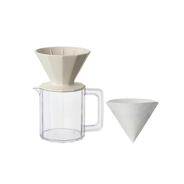 알프레스코 드립세트 4컵-베이지