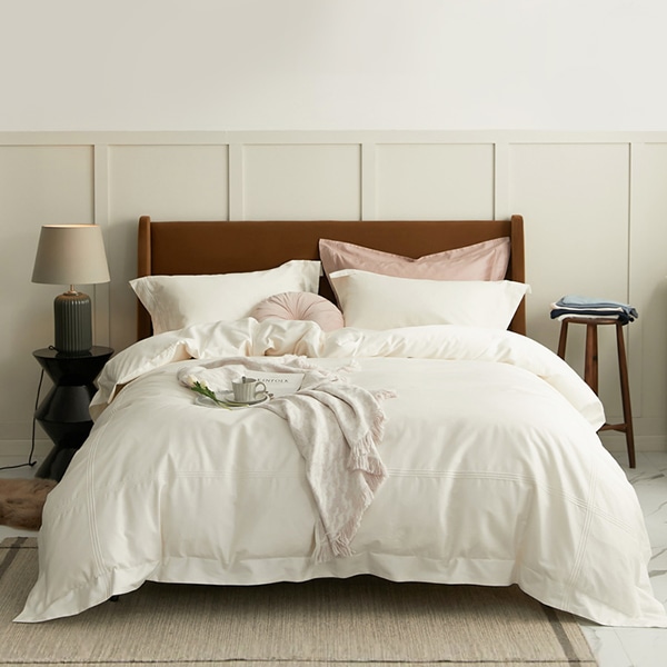 아델라 100수 새틴코튼 침구세트 (화이트)