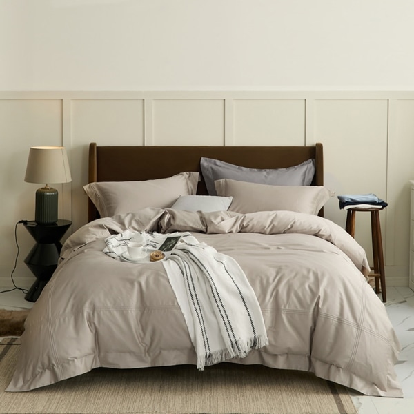 아델라 100수 새틴코튼 침구세트 (베이지)