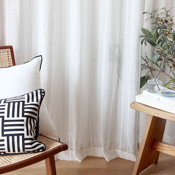 [맞춤제작] 모던 스트라이프 사계절 속커튼 