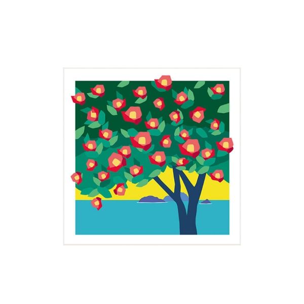 한명일, 거제동백, 인테리어 거실 방 풍경화 컬러 그림액자