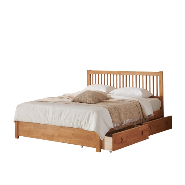 뮤뮤컴포트 전체원목 침대 SS/Q (화이트/그레이/내추럴)