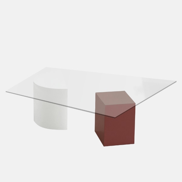 CONCRET C side table 콘크리트 C 소파 유리 테이블 