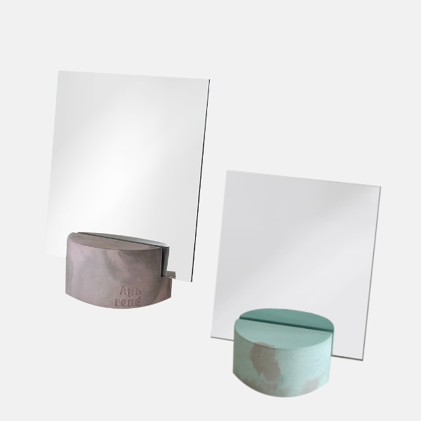 CONCRET round mirror / 2 color 콘크리트 탁상용 라운드 거울 