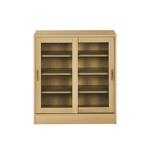 뉴진저 유리수납장_내추럴