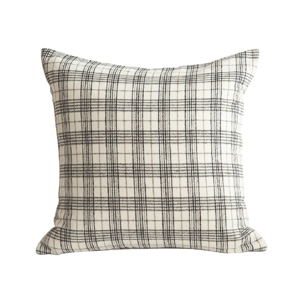 핀체크 쿠션커버 [화이트]