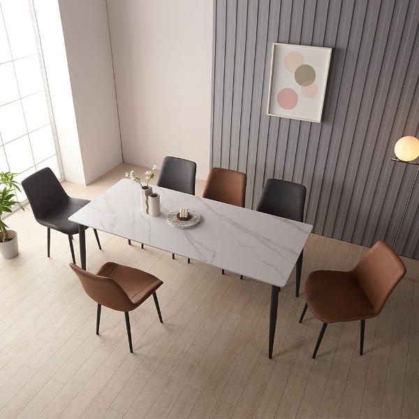 도라 12T 통세라믹 사각 6인식탁 테이블 1800