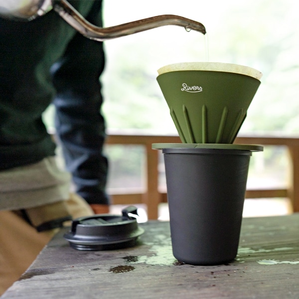 커피 드리퍼,홀더 세트 - 올리브
