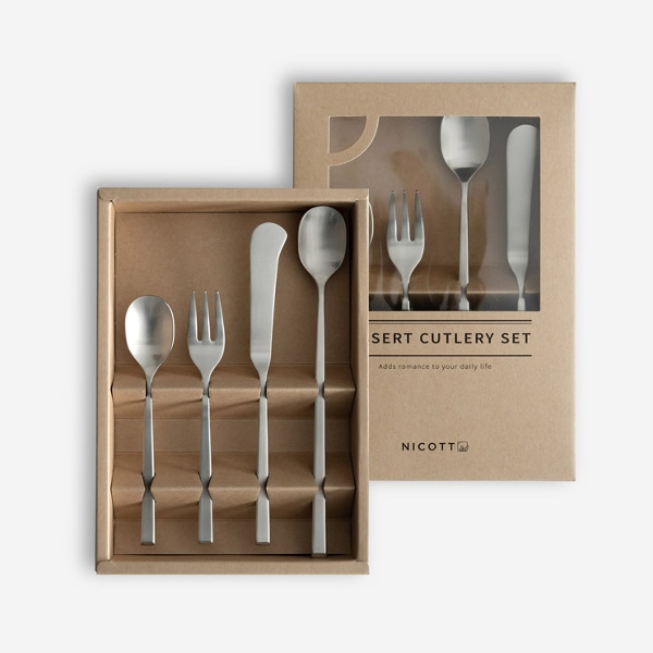 [금주의 특가]  히어 디저트 커트러리 세트 4P Silver