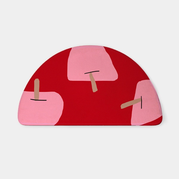 폭신한 극세사 반달 하프문 발매트 애플햇 (2colors)