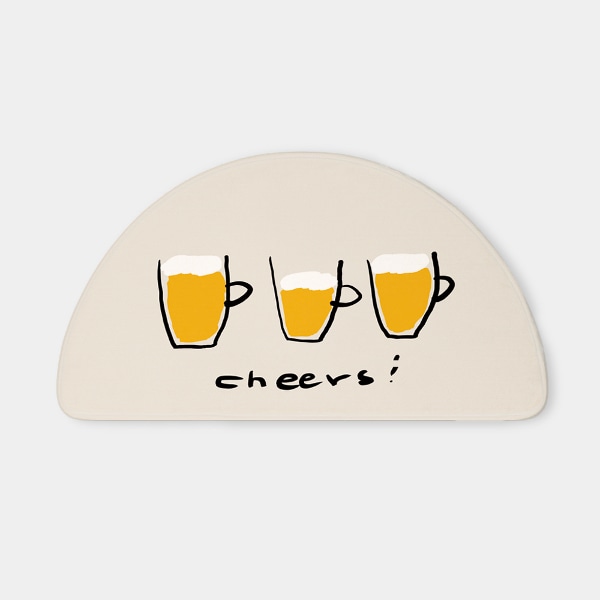 폭신한 극세사 반달 하프문 발매트 치얼스