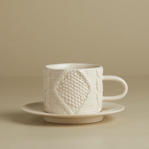 머그 knit 01 + 컵받침 (세트)