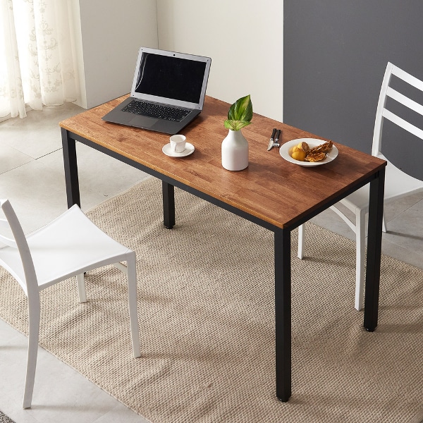 토비 고무나무 원목 1200 일자 책상 컴퓨터