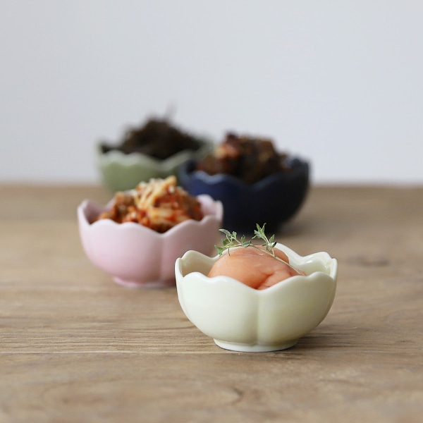 사색벚꽃 도자기 소스 종지