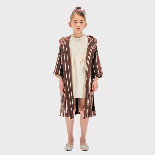 테리 키즈 로브 Terry Kids Robe Brown Ivory
