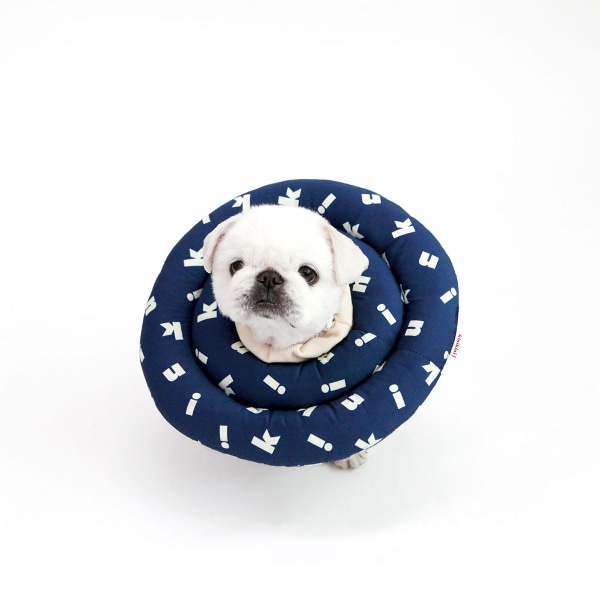 시그니처 로고 도넛 넥카라 네이비