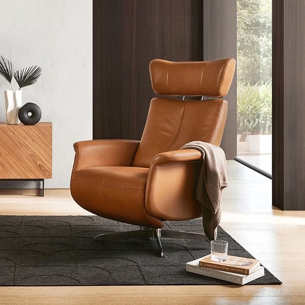 우스터 1인 전동 리클라이너_브라운