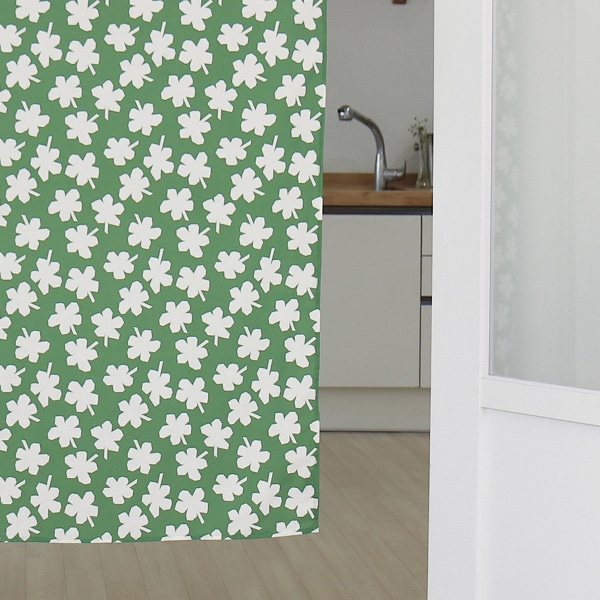 린넨 가리개 공간분리 도어 커튼 클로버플라워 (3colors)
