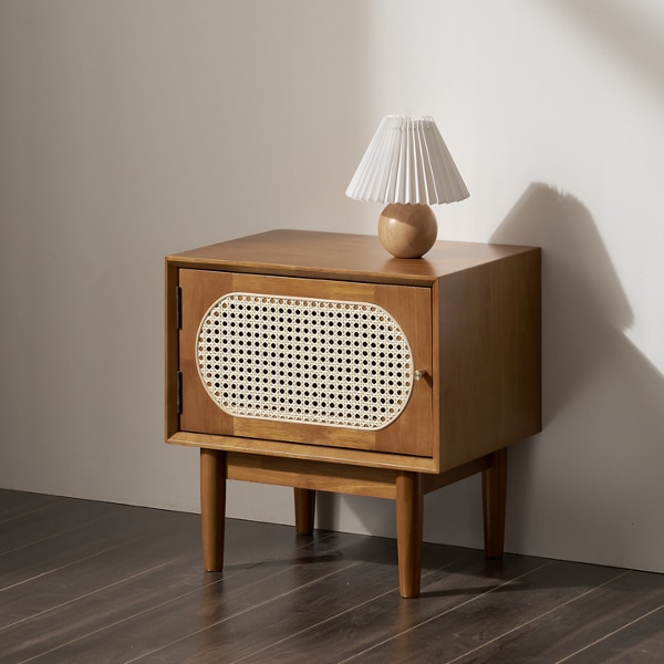 브리즈 원목 라탄 침대 협탁