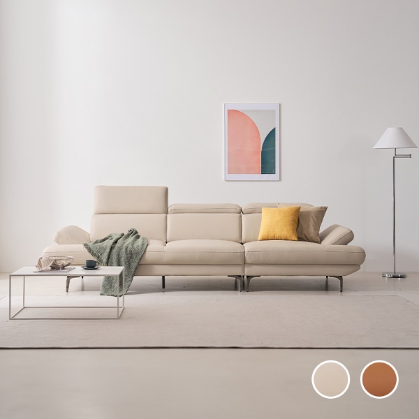 [by CASAMIA] 벨로씨 레보르 천연면피 가죽 소파 4인