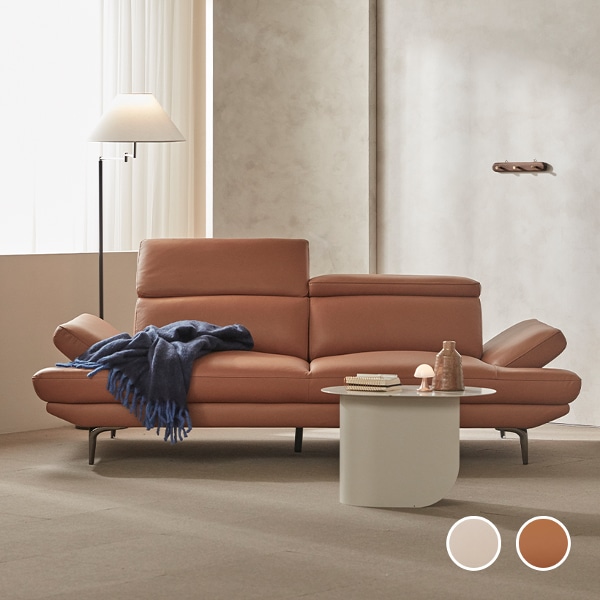 [by CASAMIA] 벨로씨 레보르 천연면피 가죽 소파 3인