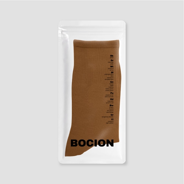 Mocha 모카 단색 컬러 장목 양말