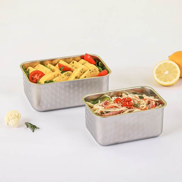 퍼펙트씰S 스텐 밀폐용기 2종세트(550ml+800ml)