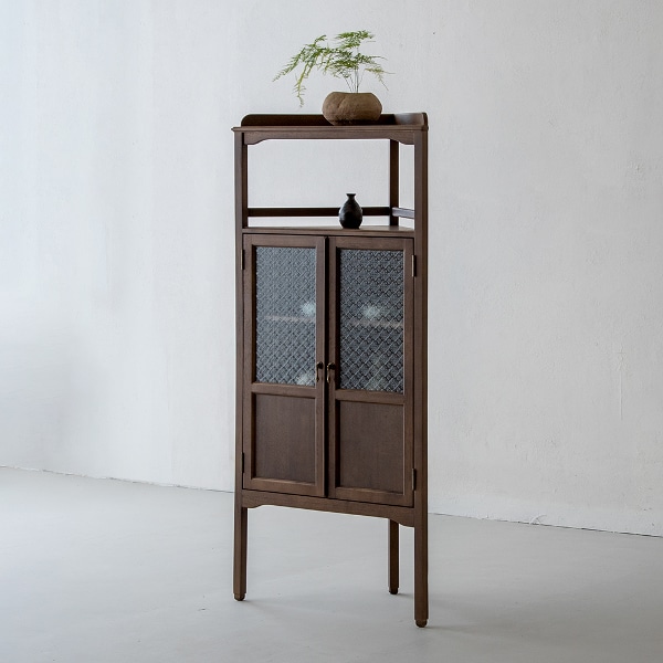 이카 원목 유리문 선반 코너장 01