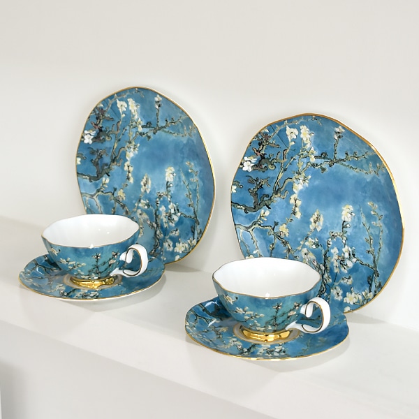 [금주의 특가] 명화시리즈 고흐 아몬드 골드림 트리오세트(컵소서2p,접시2p)