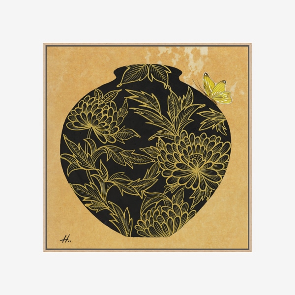 김경희, 달항아리-goldmine I , 인테리어 액자
