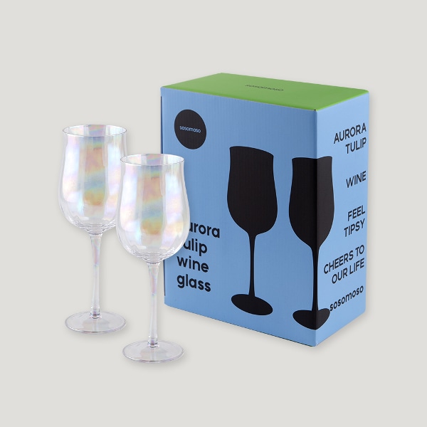[선물포장] 홀리데이 오로라 튤립 와인잔 고블렛 2P (옵션 택1)