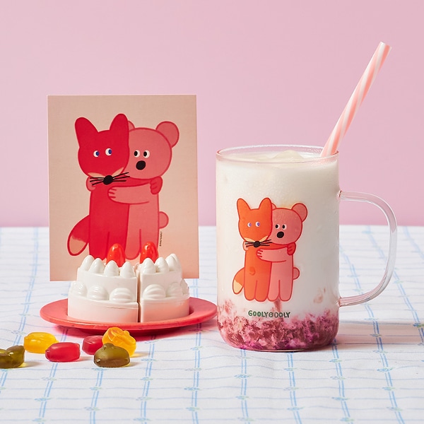 [made by GUUD] 굴리굴리 Best Friends 내열유리컵 355ml