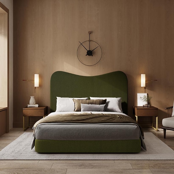 문바우 패브릭침대 기본형 Q_그린 (매트제외)