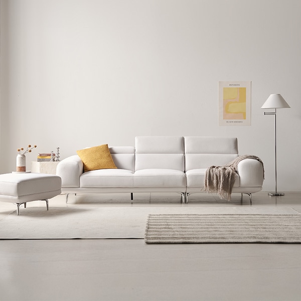 [by CASAMIA] 벨로씨 럭스 기능성 패브릭 소파 4인+스툴