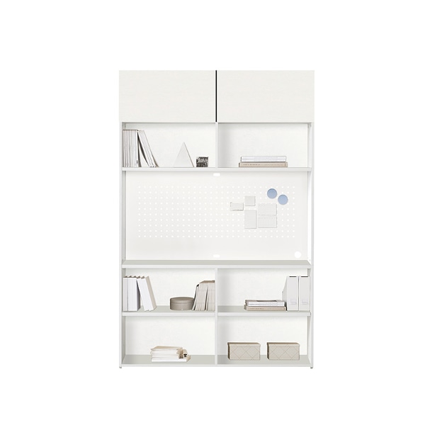 뉴아빌 6단책장 도어형 140cm (컬러 택1)