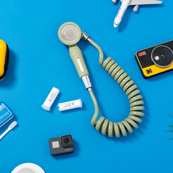 여행용 미니 필터샤워기호스세트 (전용파우치)