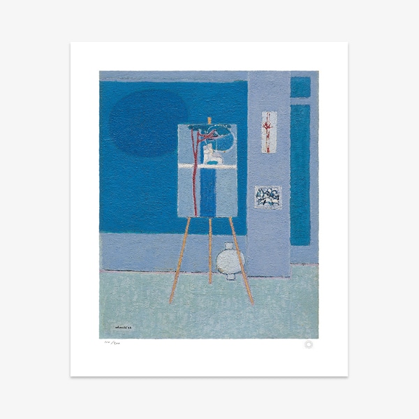 [아트앤에디션]달밤의 화실 1958, 김환기 에디션 판화, 인테리어 그림 액자