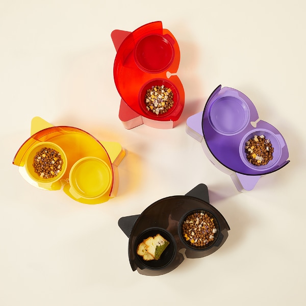 PATPAT Enjoy Meal Tray 2구 강아지고양이 식기 실리콘보울