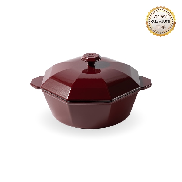 [금주의 특가]  두오모 캐스트 아이언 24cm 무쇠냄비 버건디