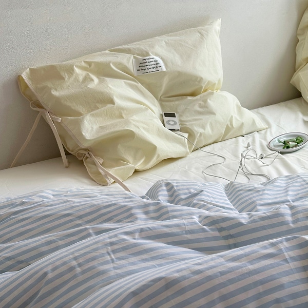 소프트 엣지 스트라이프 사계절 체온조절 차렵이불 2colors