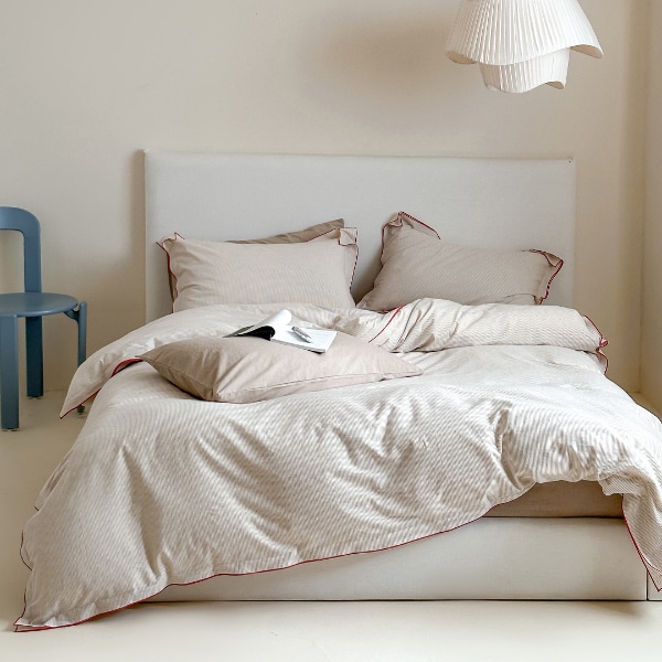 제인 샌드 씬 스트라이프 40수 워싱코튼 침구세트