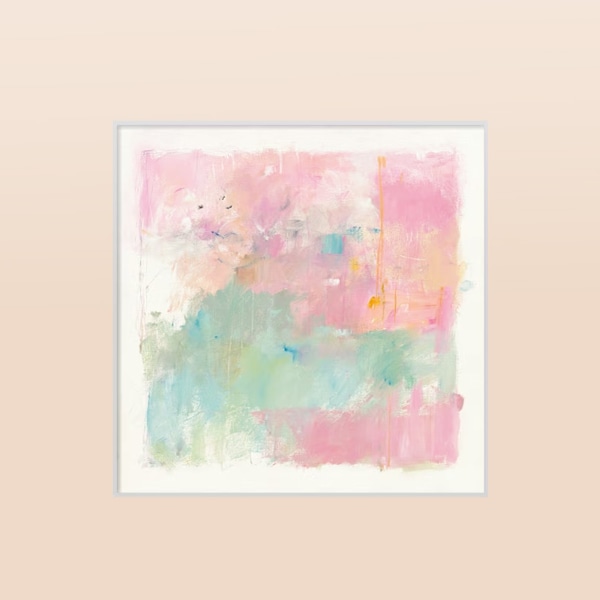 마이크 쉬크, At Loose Ends, 대형 거실 핑크 분홍 추상화 인테리어 그림 액자
