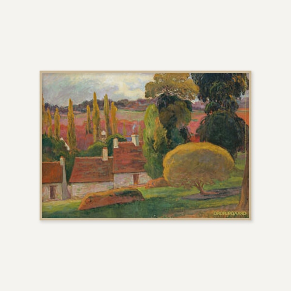 폴 고갱 / A Farm in Brittany, 1894_액자 포함