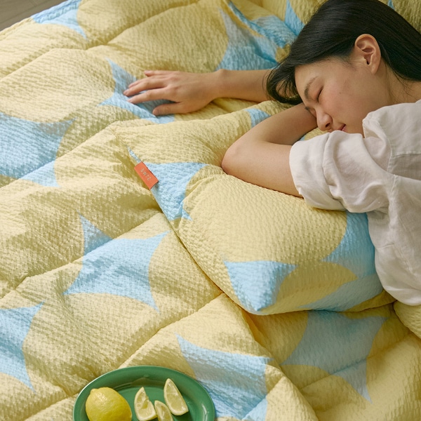 [BWTZ] 빅도트 뱀부 시어서커 얇은 차렵이불 여름이불 S/SS Q