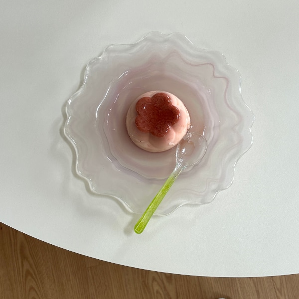 알라바스터 플라워접시 21cm 핑크