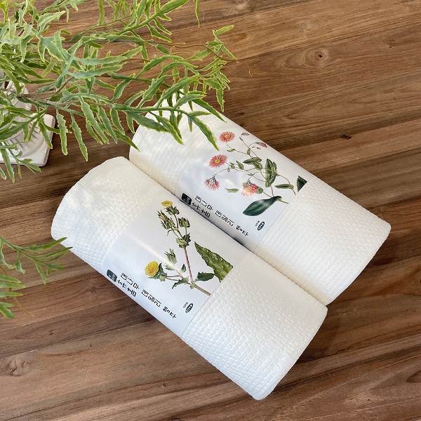 휴홈 먼지없는 일회용 대나무 행주 60매 2롤