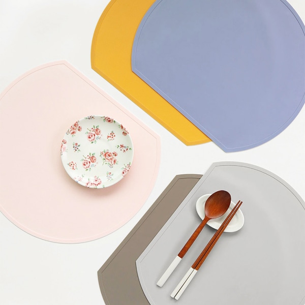 하프문 실리콘 테이블매트 식탁매트 (5colors)