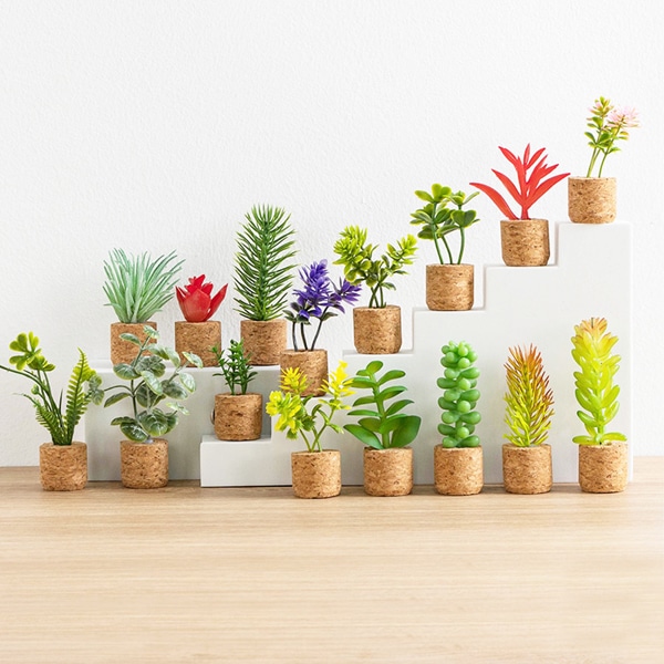 미니 다육 코르크 화분 냉장고 자석 (16type)